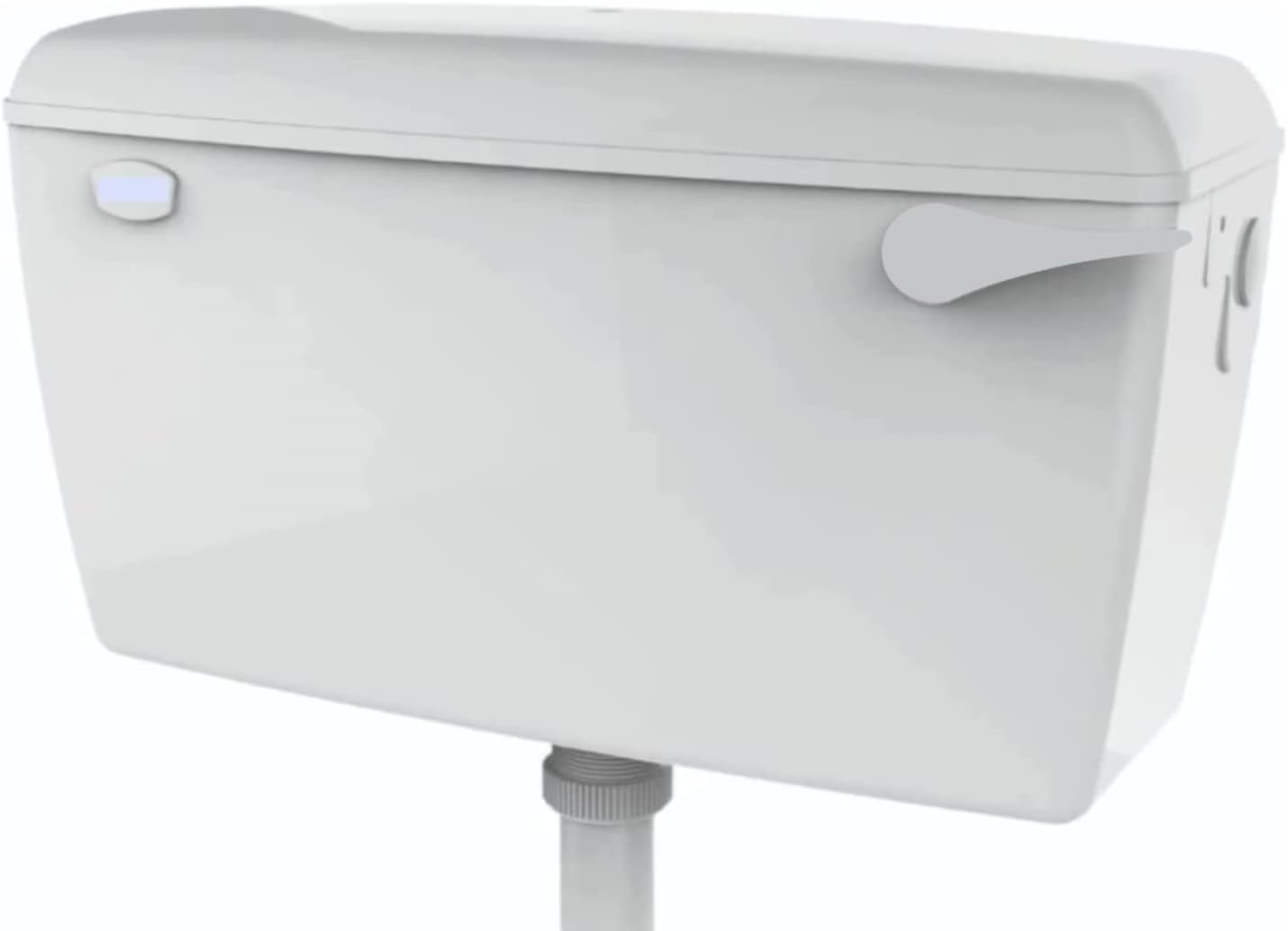 Taps2Traps® High Quality Exposed Wall Mounted Lever Toilet Low Level Flushing Cistern - Side Entry