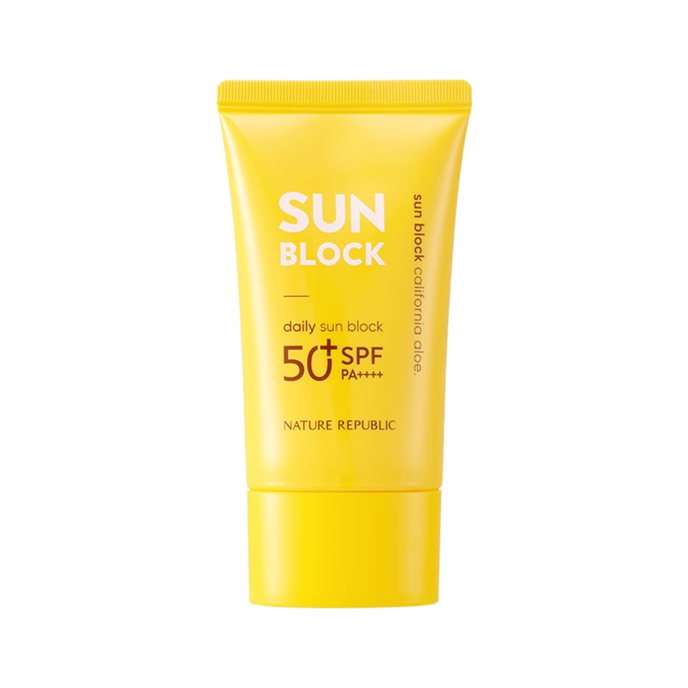 California Aloe Daily Sun Block, SPF 50+ PA++++, 1.92 fl oz (57 ml), Nature Republic