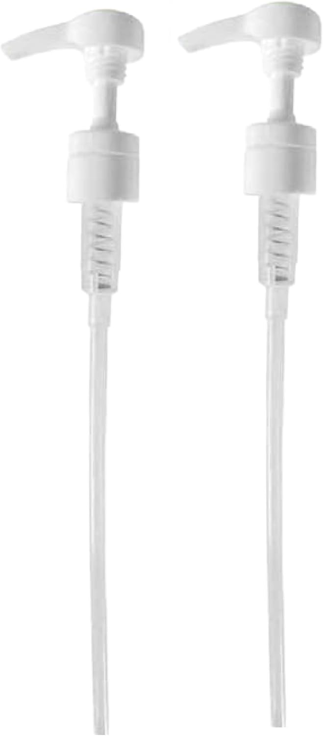 2-Pack Liter 33.8 oz Shampoo Conditioner Pump Dispenser | Fits Most Salon Brand Liter Size Bottles with a 1-inch Wide Opening | Not Compatible with Joico or Amika Bottles | White | by Geti Beauty