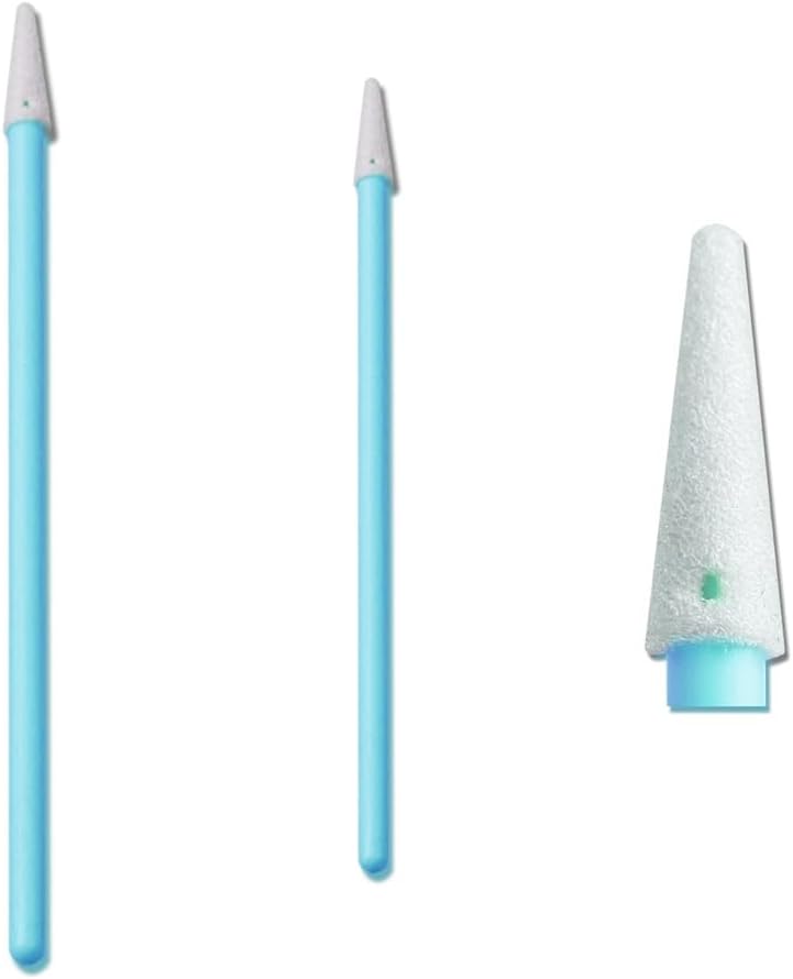 3.0" PCB Board Cleaning Swabs, Cleanroom Lint Free Pointed Foam Tip Swab for Camera, Optical Lens, Electronics, Detailing, Small Hole and Hard-to-Reach Area CK-FS750 (100)