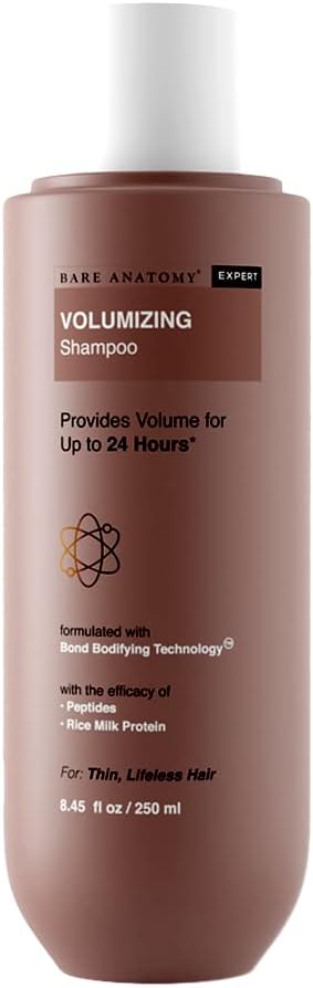 Bare Anatomy Volumizing Shampoo | Volume for Upto 24 Hrs | Strong & Bouncy Hair | Volume Shampoo for Thin Hair | Paraben & Sulphate Free | Women & Men | 250 ml