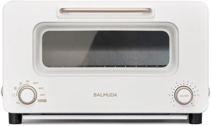 BALMUDA The Toaster Pro | Steam Oven Toaster | Compact 14.1″W × 12.6″D × 8.2″H | 6 Modes: Shokupan, Golden Toast, Pizza, Croissant, Oven, Salamander Grill | (Baking Tray Sold Separately) | Off-white