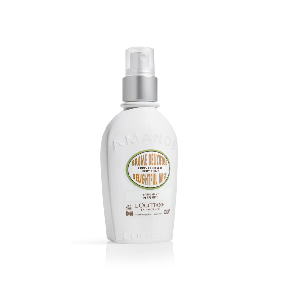 L'OCCITANE Almond Hair & Body Mist, Lightweight Fragrance Spray, Sweet Gourmand Vanila Scent, Hydrating Glow Finish, Layering Perfume For Silky Skin