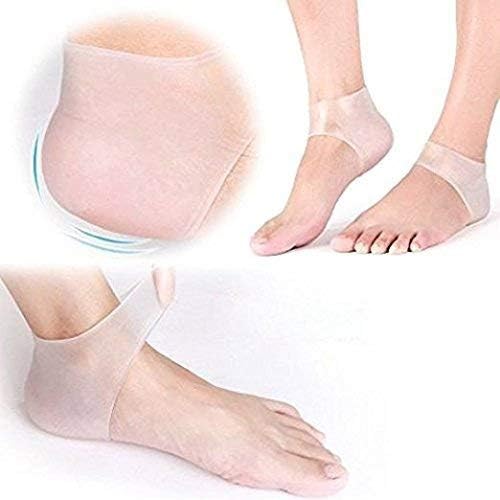 Moisturizing Heel Support and Skin Softening Gel Heel Sleeves for Heel Pain Relief, Heel Fissures, Dry Cracked Heel Repair, Protective Cushioning for Plantar Fasciitis by JERN for Men and Women