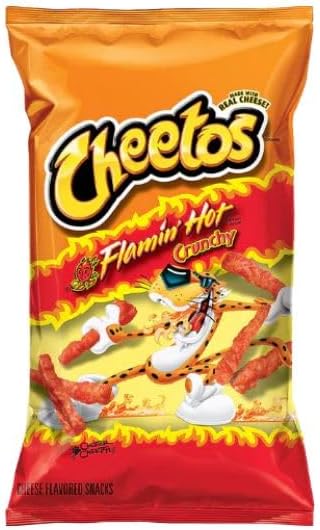 Cheetos Crunchy Flamin Hot 226.8g 8oz (10pack) by Mazovia Brands,22.68 g (Pack of 10)