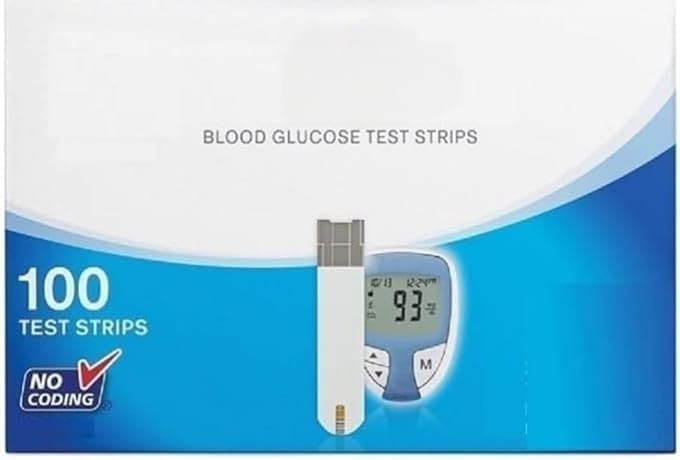 Blood Glucose Test Strips, 100 Count, Compatible with Bayer Monitors, Old Model