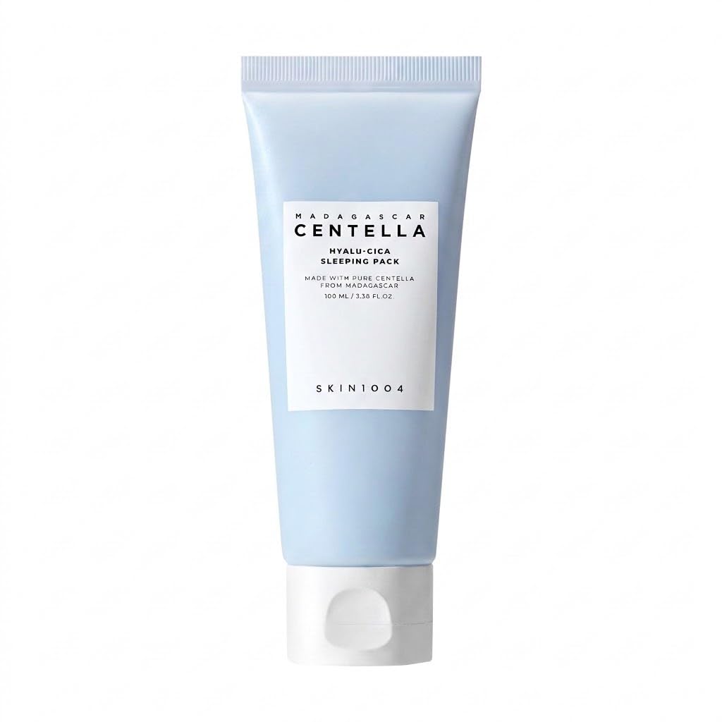 SKIN1004 Hyalu-Cica Sleeping Pack, Korean Face Moisturiser with Hyaluronic Acid & Centella, Cream for Overnight Hydration, Moisturizer for Healthy Looking Skin, Korean Skincare, 3.38 fl.oz,100ml