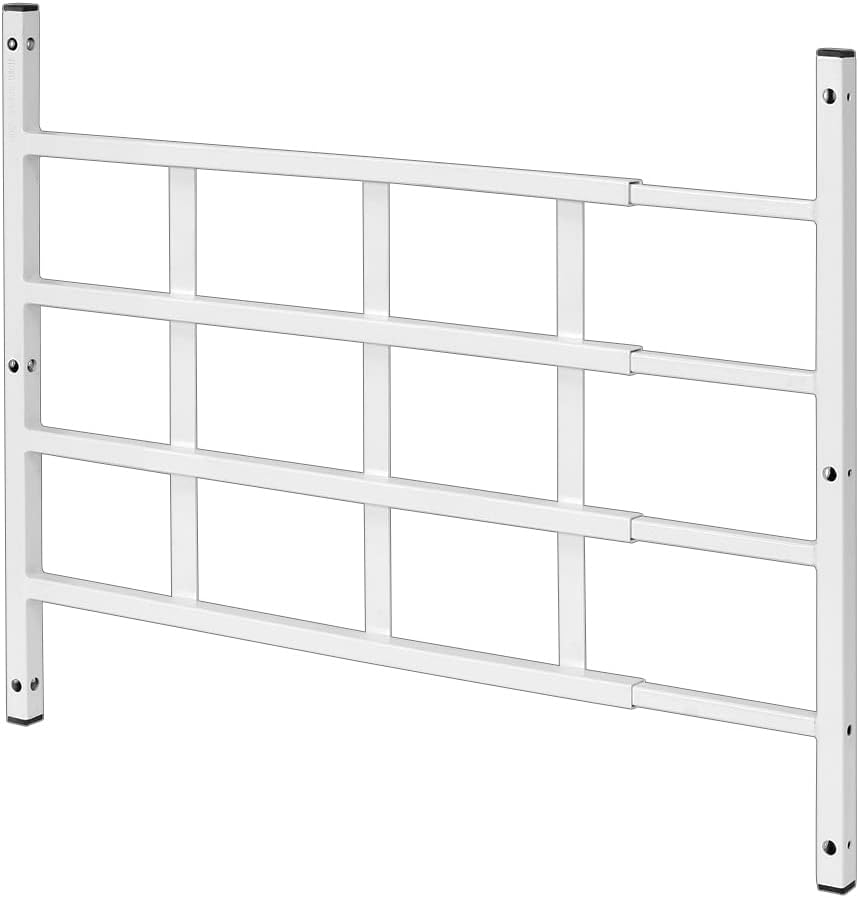Prime-Line S 4764 Fixed Window Guard – 4-Bar Window Guard Prevents Accidental Falls and Adds Child Safety Measures to Windows (23-1/2 in. - 40 in. x 21-3/8 in., White Steel, Non-Egress)