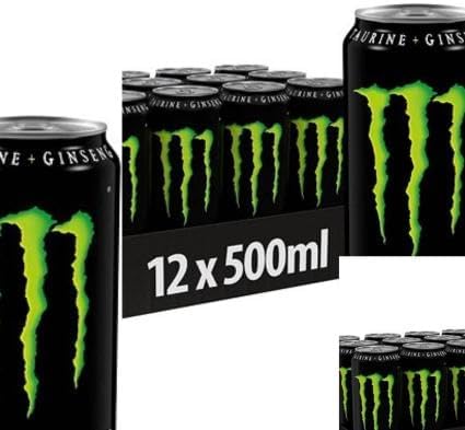 MMNSTER Energy Drink, 500ml Can, Pack of 12, by Kandy Collection