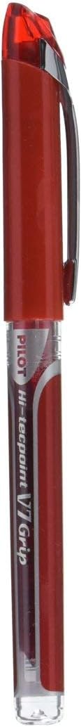 Pilot V7 Hi-tecpoint liquid ink rollerball pen, 0.7mm ball with red ink and fine 0.4mm line width