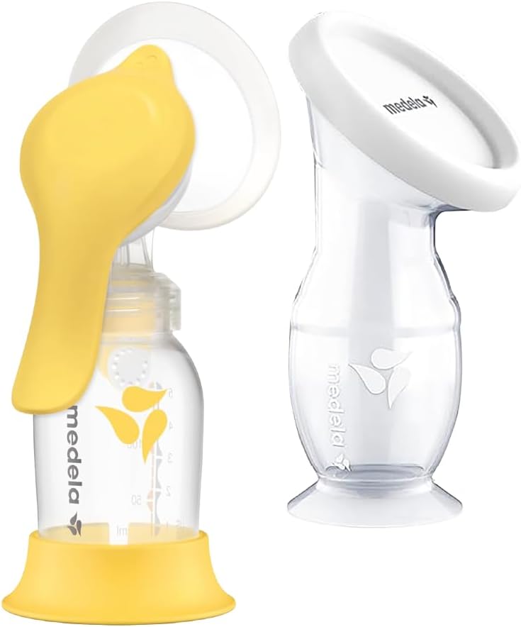 Medela Harmony Manual Breast Pump & Silicone Milk Collector Set, On-the-Go