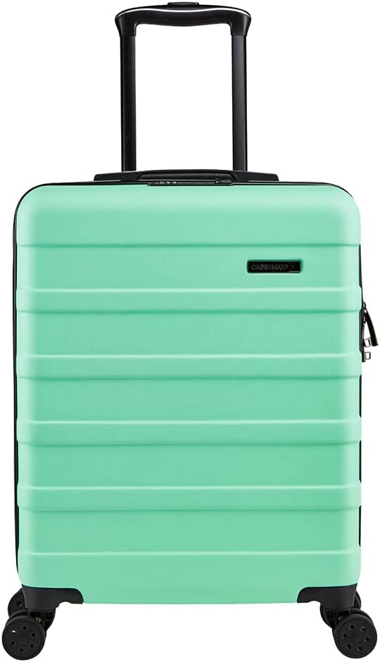 Anode 44L 55x40x20cm (22x16x8inch) Carry On Hand Luggage Suitcase - Lightweight, Hard Shell, 4 Wheels, 3 Digit Combination Lock (Mint Green)