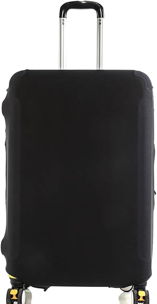 Initial Letter Printed Design Travel Trolley Case Cover Protector Washable Suitcase Cover Luggage Storage Covers for 18-28 Inch Luggage Cover (S (18-21 inch Luggage), Black)