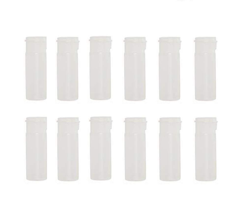 12Pcs Empty Refillable Plastic Bottle - 12Ml Soft Squeezable Flip Lid Bottle Container Jar Vials For Sample Package Cosmetic Makeup Emollient Water Lotion Shower Gel Emulsion Liquid