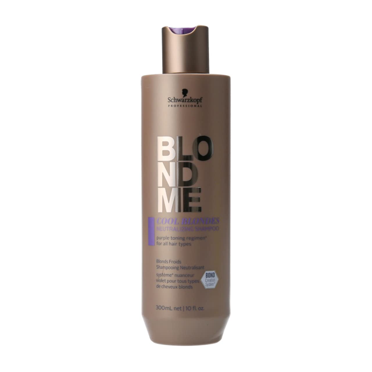 BLONDME Cool Blondes Neutralizing Shampoo – Moisturizing Hair Cleanser with Purple Toning Pigments – Neutralizes Yellow Tones and Brassiness in All Blonde Hair Types, 300ml