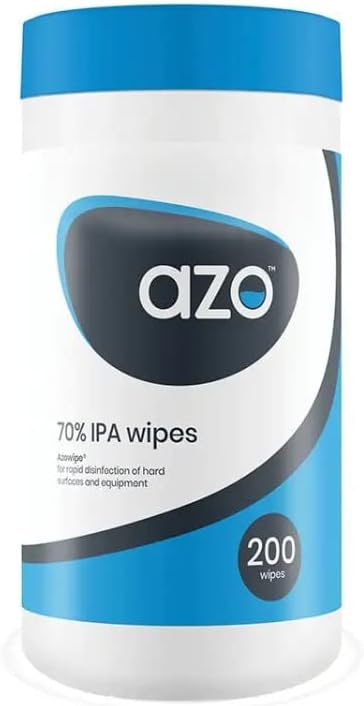 AZO Hard Surface Disinfectant Wipes AZO 70% IPA, Tube (200 pcs)