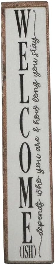 Melody Jane Dolls House Welcome Front Porch Sign Miniature Wooden Farmhouse Accessory