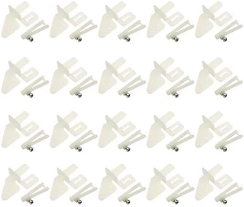 WMYCONGCONG 20 PCS Nylon Control Horns 21x11 mm (4 Hole) for RC Airplane Parts Remote Control Foam Electric Plane