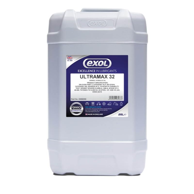 EXOL Ultramax 32 Hydraulic Oil, DIN 51524 PART 2, ISO 6743/4 (5 Litres)