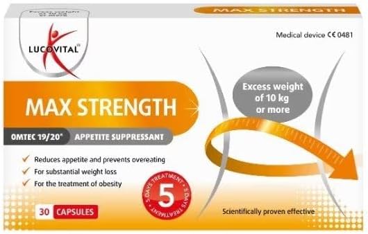 Lucovital Max Strength Weight Loss - Appetite Suppressant - 30 Capsules (XLS Medical)