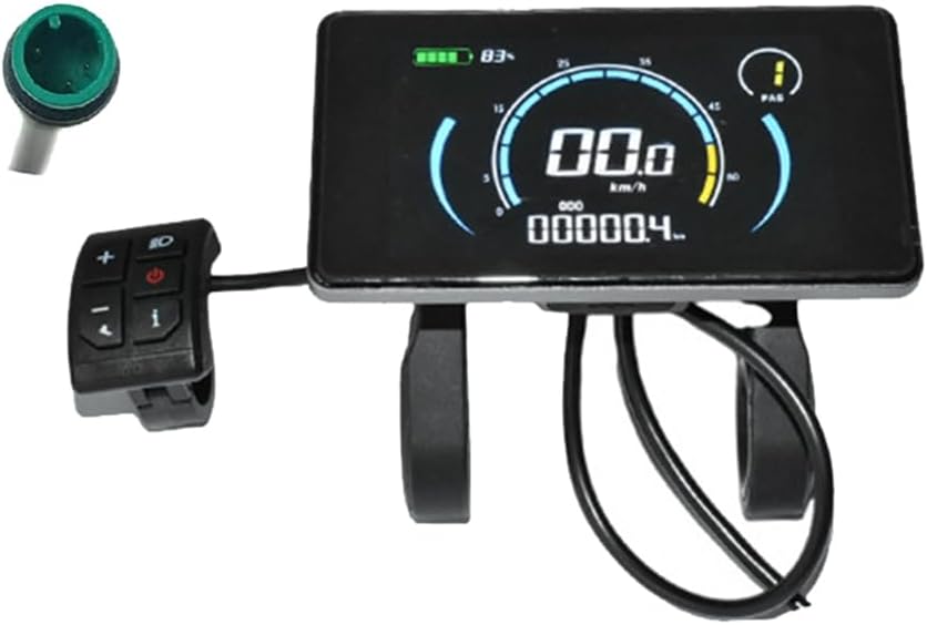 Electric Bike Colorful 808 LCD Display Meter 24V-72V Waterproof Connection Plug Ebike Intelligent Display