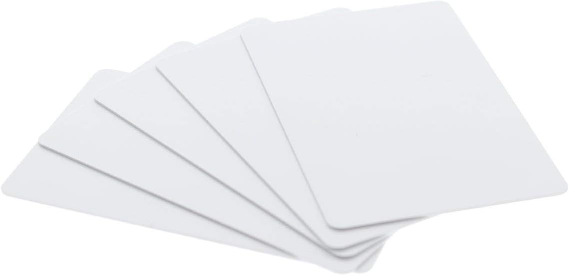 200 Pack - Premium Blank PVC Cards for ID Badge Printers - Graphic Quality White Plastic CR80 30 Mil (CR8030) by Specialist ID - Compatible with Most Photo ID Badge Printers (White)