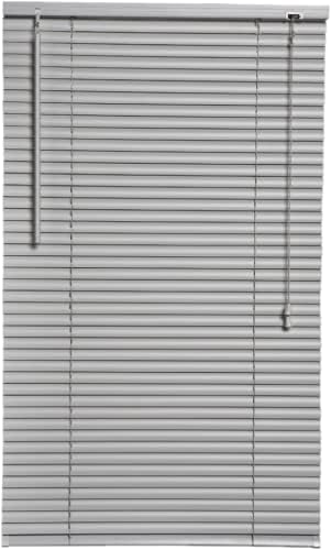 Silver/Grey PVC Venetian Blind Blinds Easy Fit Curtains Trimmable Fittings Windows Treatment Shutters Twist Open Close BLND (Grey/Silver, 210 W x 150 L)