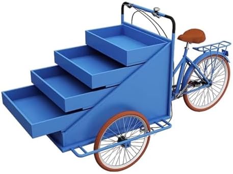 Mobile Food Cart for Street Vendors, 4 Drawer Concession Stand, Metal Food Trailer for Business, Portable Food Truck