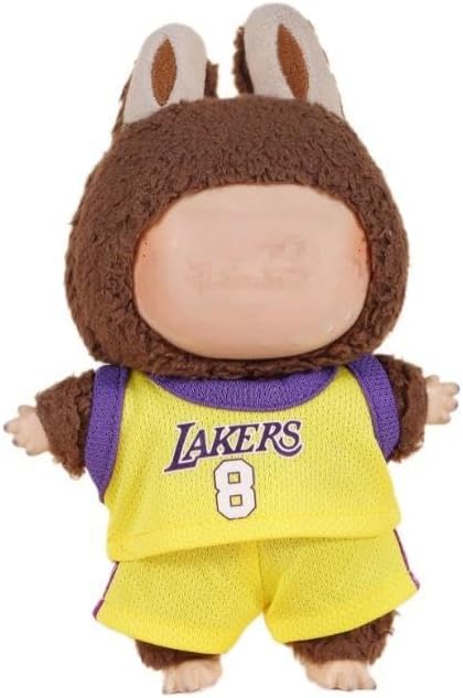 15/17cm Basketball Jersey - Basketball Super Stars Tribute Texture Polyester Fiber Clothing, Suitable Shirts for Collection Doll. (#8 Lakers Home)