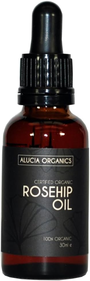 Alucia Organics Certified Organic CO2 Rosehip Oil 30ml - Pure, Natural, Co2 Extracted, Certified Organic, Vegan, Cruelty Free, for Skin, Face, Body
