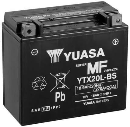 Yuasa YTX20L-BS Motorcycle Battery // 12V 18Ah