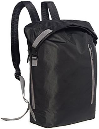 Hiking Daypack Hiking Backpack, Foldable Light-Weight Water-Resistant 20L Sackpack for All Indoor Outdoor Sports Black