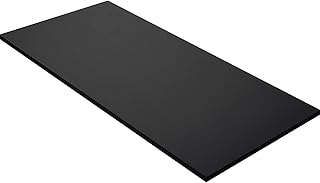 Kaboon 48x18 inches Tabletop, Solid One-Piece Desktop for Sit Stand Desk, Double Desks, L Desk DIY,Wood Countertop Home or Commercial Use,1 inch Thick, Solid Black
