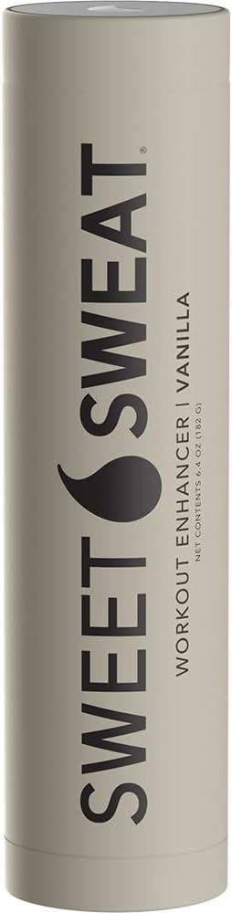 Sports Research Sweet Sweat Vanilla Gel Stick Get More from Your Workout: Workout Enhancer Makes You Sweat Faster & Harder - Try w/Waist Trimmer - Mens & Womens Toning Sweat Cream - 6.4Oz