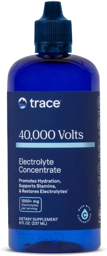 Trace Minerals 40,000 Volts - Concentrate Supplement Drops for Electrolyte Support - Support Muscle Health & Vitality - Workout Drink to Aid Hydration - 8 fl oz (48 Servings)