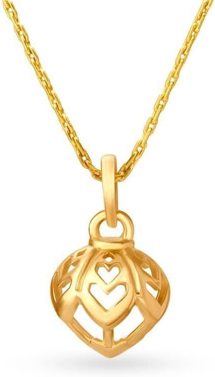 22K/18K Real Certified Fine Yellow Gold Glamorous Womens Pendant