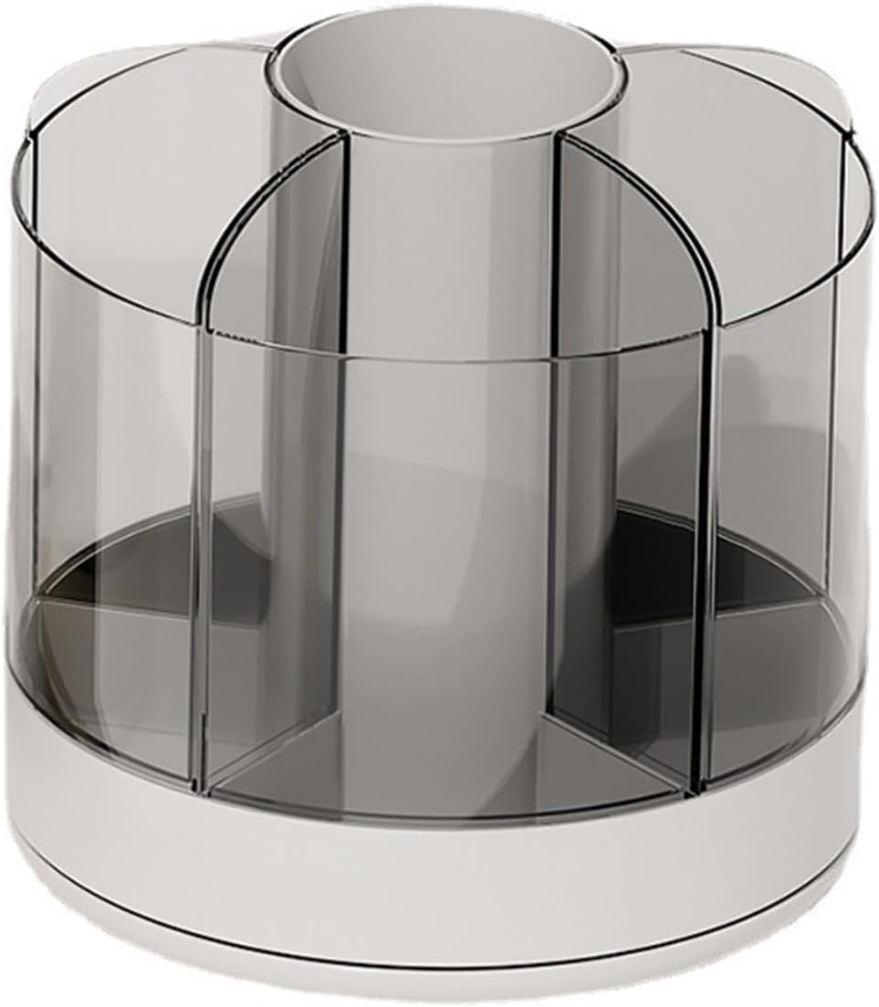 Marte Vanci Pen Pencil Holder for Desk Pen Pot 360° Rotating Stationery Organiser Desktop Tidy Organiser Makeup Brush Holder Detachable Pencil Cup 6 Slots for Home Office School Art Supplies Storage