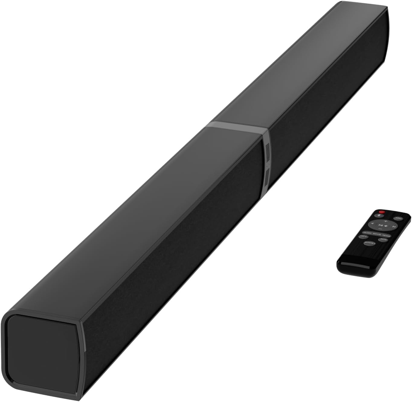 MZEIBO Sound Bar for Smart TV,80W Detachable Bluetooth Soundbar with Powerful Bass, 2-in-1 Home Theater Audio System, ARC/Optical/AUX Connectivity for TV/PC/Laptop/Game Console