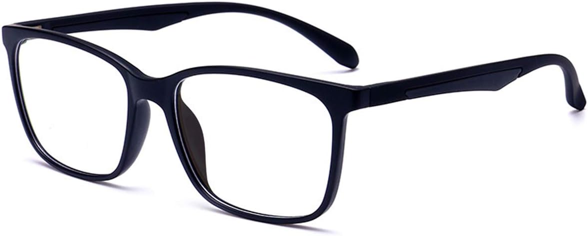 ANRRI Blue Light Blocking Glasses, Anti Eyestrain Lens Lightweight Frame Eyeglasses, Black, Men/Women