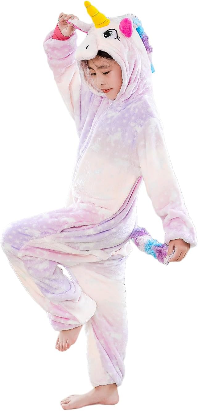 Kids Unicorn Onesie Animal Pajamas Cosplay Halloween Costume