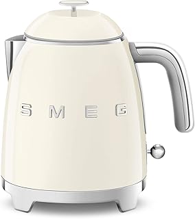 SMEG Mini 50's Retro Style 3 Cup Electric Kettle with Double Wall Anti Slip Base and Water Level Indicator (Cream)