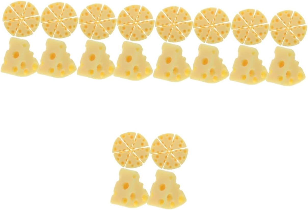 ibasenice 250 Pcs Micro Cheese Miniatures Cake Decorations Cheeseits Home Decor Decorate Miniature House Decors Simulation Cheese Ornaments Small Cheese Models Self Made Statue Resin Child