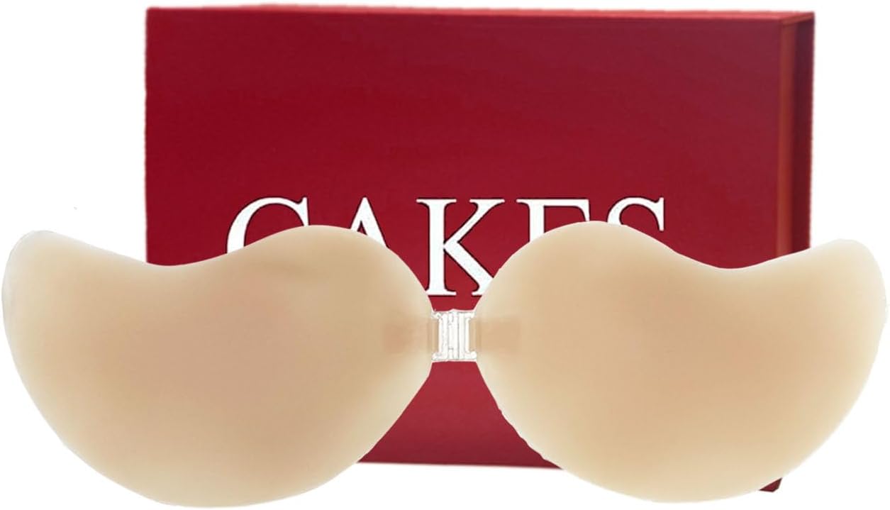 Cake Cleavage Bra, Sticky Bra Push Up, Invisible Strapless Backless Sticky Bras, Push Up Sticky Bras