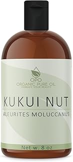 Kukui Nut Oil Unrefined, 8 oz, 100% Kukui Carrier Oil for Essential Oil - Pure, All Natural, Therapeutic Grade Kukui Seed Oil for Hair, Skin, Scalp, Body Care Moisturizer