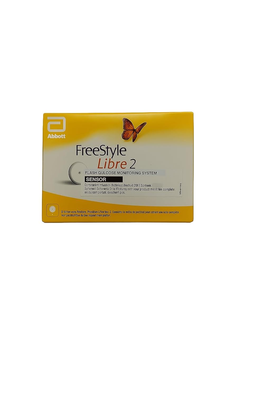 Abbott Freestyle Libre 2 Sensor Pack of 2 for diabetes monitoring CGM for UK, white
