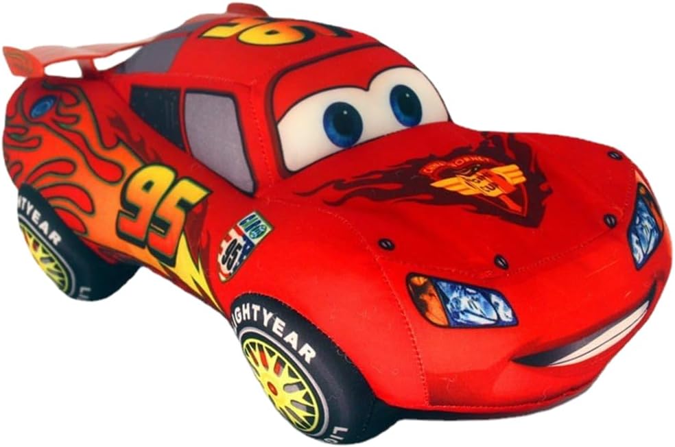 17cm Racing Car Soft Plush Toy, Cute Car Plush Figure Toys, Anime Stuffed Animals Doll Red Race Car Plushies Soft Cuddly Toys for Kids Children Home Decoration Party Birthday Collectable Gift