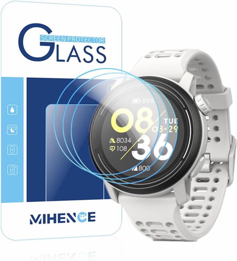 Screen Protector Compatible for COROS PACE 3 / APEX 2 Watch, 9H Anti-Scratch Tempered Glass Protective Film [3PCS]