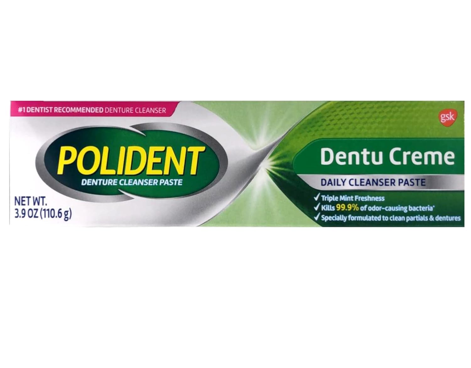 Polident Cream,Paste Dentu-Creme 3.90 oz (Pack of 3),Mint