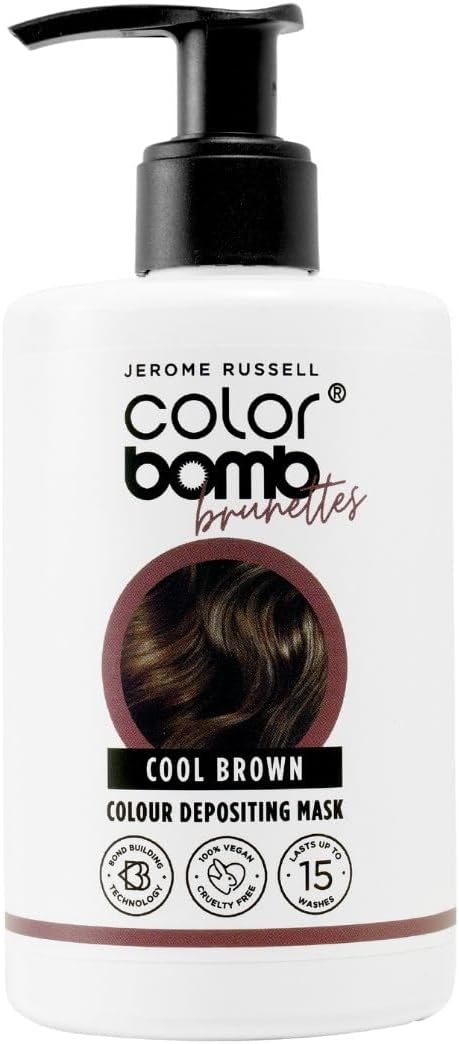 Jerome Russell Color Bomb Brunettes – Cool Brown Colour Depositing Conditioning Mask, 300ml