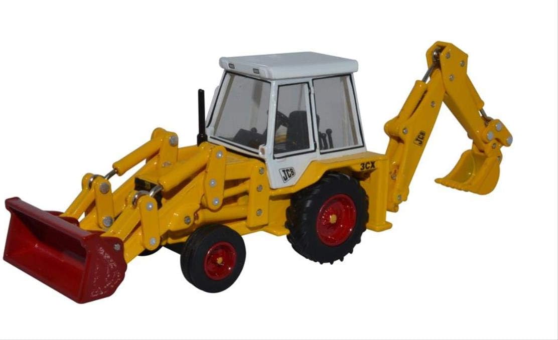 Oxford Diecast 76JCX003 JCB Backhoe Loader 1980S 1:76 Scale Collectors Model